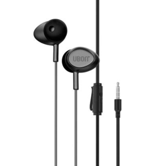 Ubon GPR-411 Champ Wired Headset (Black, In the Ear)