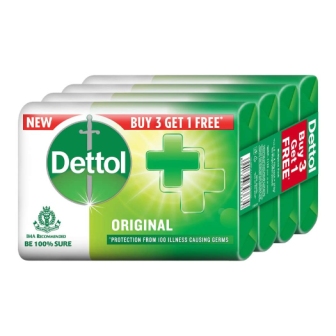 Dettol Original Germ Protection Bathing Soap bar, 75gm, Buy 3 Get 1